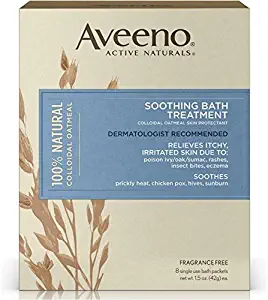 Aveeno Soothing Bath Treatment For Itchy, Irritated Skin, 8 Count