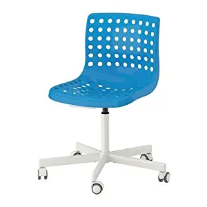 IKEA SKÅLBERG/SPORREN Swivel Chair, Blue, White