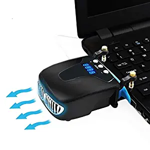 Laptop Cooling Pad Strong Vacuum Fan External USB Silent Ice Notebook Cooler Digital Display Adjustable Smart Model Cooler VS Pad