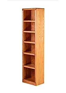 Forest Designs Bullnose Bookcase, 18" W x 96" H x 13" D, Auburn Alder