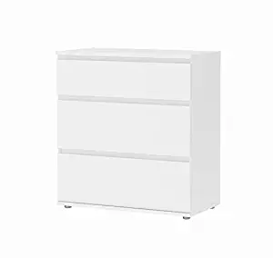 Tvilum ABC7109449ABC Aurora 3 Drawer Wide Chest, 1", White