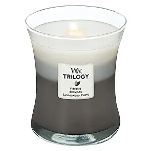 WoodWick Candle Warm Woods Trilogy Medium Jar