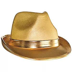 Amscan Velour Fedora, Party Accessory, Gold