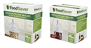 FoodSaver GameSaver Vacuum Sealer Regular & Wide Mouth Jar Sealers Accessory Kit