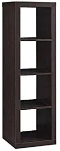 Officesaleman Better Homes and Gardens 4-Cube Organizer Storage Bookcase Bookshelf Espresso (Espresso)