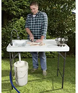 Kotulas Fish Cleaning Camp Table with Flexible Faucet