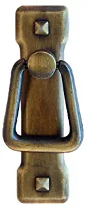 Small Antique Brass Vertical Mission Period Drawer Pull Handle | Antique Cabinet, Dresser Drawer Furniture Hardware | PM-203 (10)