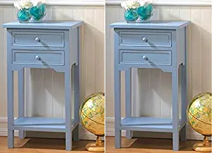 Set of 2 Multi-Purpose Tables (4 Colors to Choose from) (Light Blue)