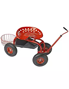 Gardener's Supply Company Deluxe Tractor Scoot with Bucket Basket
