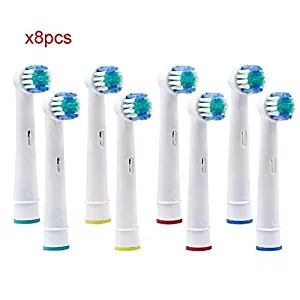 8pcs Electric Toothbrush Heads Replacement Compatible With Braun Oral-B Precision Clean (Pack of 8)