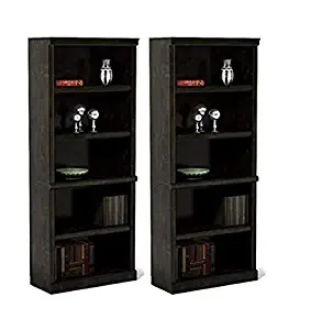 Better Homes and Gardens Ashwood Road 5-Shelf Bookcase Black, Set of 2 + Furniture Polish