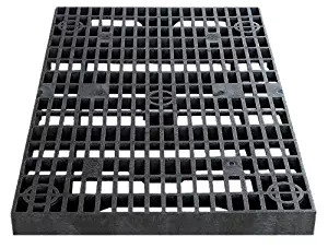 24 Inch x 36 Inch Heavy Duty Fountain Basin Grate - For Pond and Water Garden Features and More - Hides Reservoirs - Holds Bubblers, Rocks, Other Decorations - Will Not Rust - Black - Can Be Cut