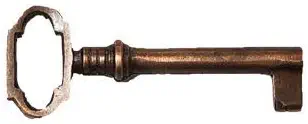 Antique Copper Hollow Barrel Skeleton Key for Cabinet Doors, Dresser Drawers, Grandfather Clocks - Antique, Vintage, Old Furniture | KY-12AC