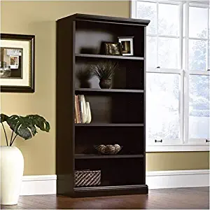 Bowery Hill Library 5 Shelf Bookcase in Estate Black