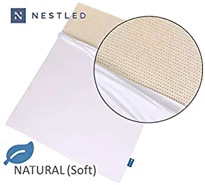 Take Ten 100% Natural Latex Mattress Topper - Soft Firmness - 2 Inch - Queen Size - Cotton Cover Included.