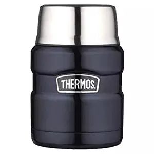 Thermos SK3000MBTRI4 Stainless King 16 Ounce Food Jar with Folding Spoon, Midnight Blue, 1