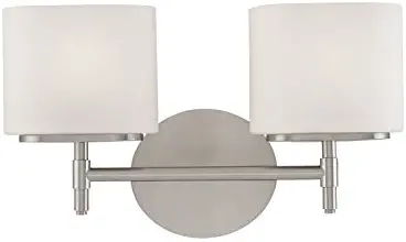 Hudson Valley Lighting 8902-SN Two Light Bath Bracket from the Trinity collection 2, Satin Nickel