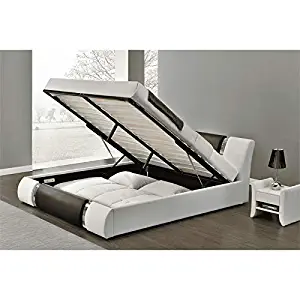 Kingway Furniture Zender Storage Platform California King Bed in Black/White