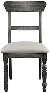 Progressive Furniture Muse Ladderback chair (2/Ctn), Weathered Pepper