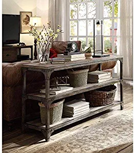 Acme Furniture 72685 Gorden 60" Server, Weathered Oak Antique Silver