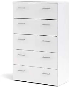 Tvilum Space 5 Drawer Chest, White