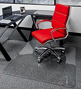 40" x 60" - Premium Glass Chair Mats | No Crack, Dent or Scratch | For Carpet or Hard Floor | Exclusive Beveled Edges