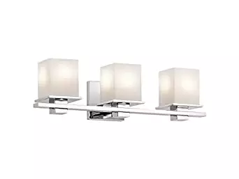 Kichler 45151CH Tully Vanity, 3 Light Incandescent 300 Total Watts, Chrome