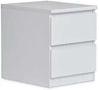 Tvilum Scottsdale 2 Drawer Nightstand, White Wood Grain