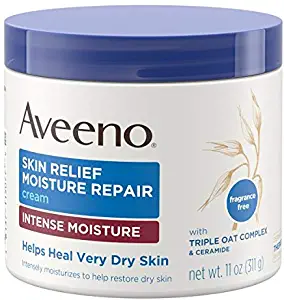 AVEENO Active Naturals Skin Relief Moisture Repair Cream, Intense Moisture 11 oz (2 Pack)