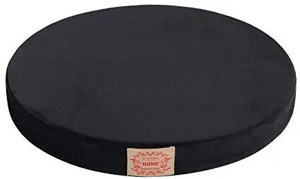 Shinnwa Chair Pad,Round Memory Foam Seat Cushion Lumbar Support Pillow for Chair Black 16"