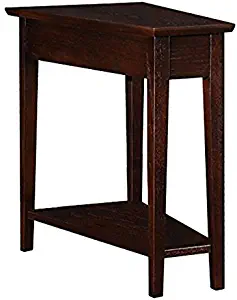 Leick Wedge End Table, Chocolate Oak