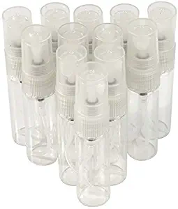esowemsn 5ml Mini Amazing Glass Refillable Empty Perfume Tube Atomizer Pump Bottles Bottle Spray Sprayer for Travel or Gifts (12)