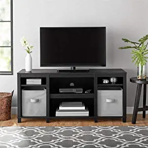 Mainstay.. Parsons Cubby TV Stand Holds Up to 50 TV (Black Oak, 45.39 x 15.75 x 20.87 Inches)