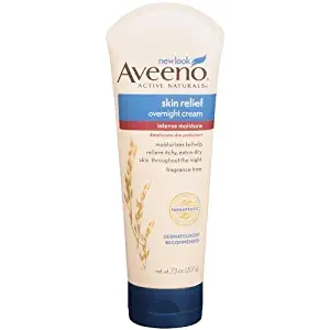 Aveeno Active Naturals Skin Relief Overnight Cream, Fragrance Free, 7.3 OZ (PACK OF 4)