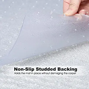 Slypnos 30" x 48" Rectangular Clear PVC Chair Mat for Office Home and Study