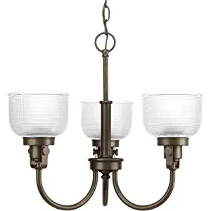 Progress Lighting P4688-74 Transitional Three Light Chandelier from Archie Collection Dark Finish, Venetian Bronze