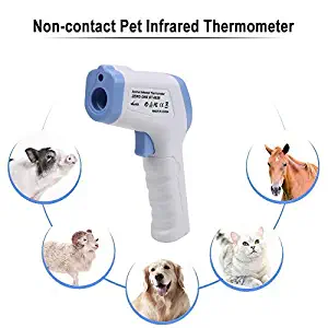 Pet Infrared Thermometer, ELVASEN Digital Laser Temperature Gun Non-Contact Infrared Thermometer for Pets, Baby, Adults