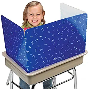 Really Good Stuff Privacy Shields for Student’s Desks – Keeps Their Eyes on Their Own Test/Assignments (High Gloss (12 Shields), Blue)