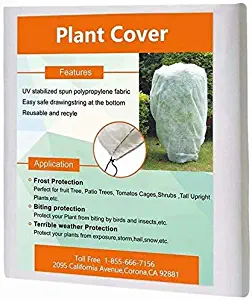 Agfabric Frost Protection Bag - 0.95 oz 72''x72''x12'' Shrub Jacket, 3D Cube Plant Cover for for Bug/Insect Barrier