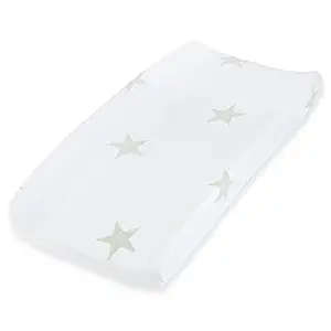 aden + anais Classic Changing pad Cover; 100% Cotton Muslin; Super Soft; Breathable; twinkle - silver star