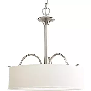 Progress Lighting P3931-09 Inspire Collection 3-Light Pendant, Brushed Nickel