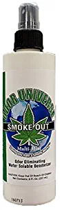 Odor Universe Smoke Out Smoke Smell Remover Removes Smell of Cigars Cigarettes Marijuana and Other Smoke and Organic Smells Including Spoiled Milk and Other Car and Home Smells 8 oz. Bottle