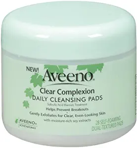 Aveeno Active Naturals Clear Complexion Daily Cleansing Pads, 28 Count (Pack of 4)