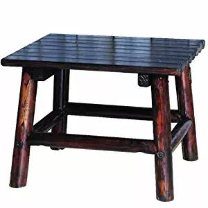 Char-Log 24-Inch by 20-Inch Wood End Table