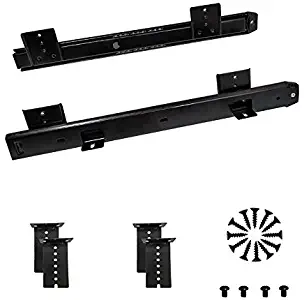 FRMSAET Heavy Duty 12/14/16/18 inches Thickness Steel Construction Ball Bearing Keyboard Slides Keyboard Drawer Slides Tray Accessories Cabinet Furniture Hardware Rails (14 inches, Black）