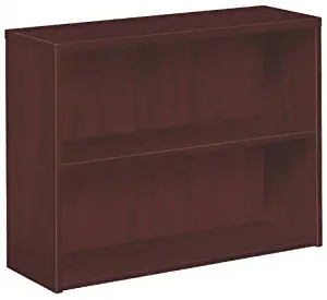 HON 10500 Series Bookcase - Bookcase with 2 Shelves, 36w x 13-1/8d x 29-5/8h, Mahogany (H105532)