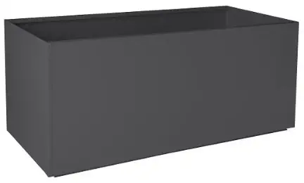 Nice Rectangular Charcoal Grey Aluminum Planter - 20"X46"X20"