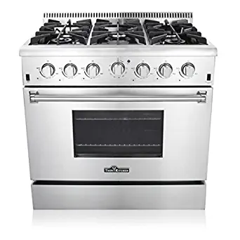 Thor Kitchen HRG3618U 36" Pro-Style 6 Burner Stainless Steel Gas Range