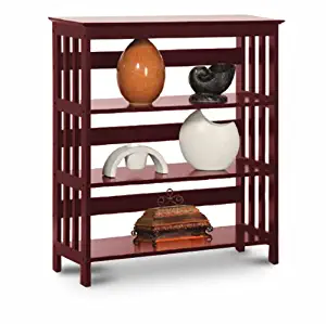 Mission Style Contemporary Book Shelf / Case Bookcase Bookshelf (Cherry)