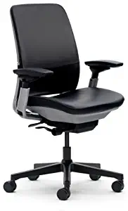 Steelcase Amia Black Leather Chair